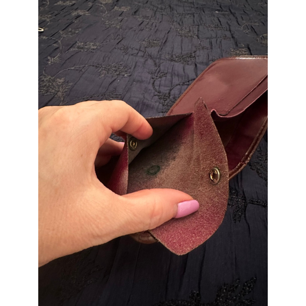 Dior Beige and Burgundy Canvas & Leather Bifold Wallet - Picture 6 of 15
